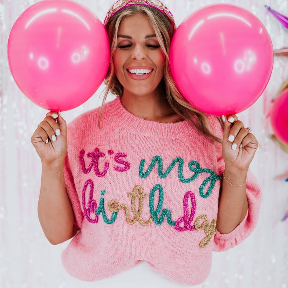 It's My Birthday Sweater size Small by Bibi